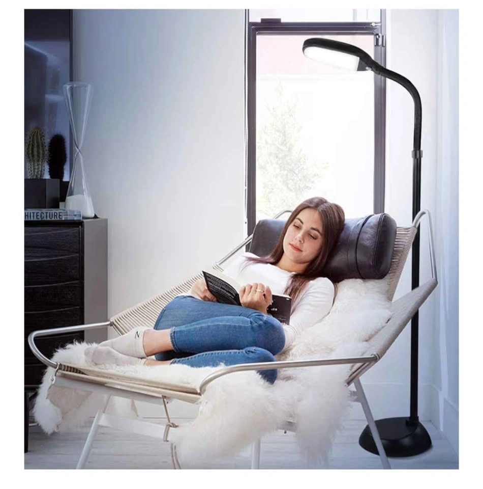 Bright LED Floor Gooseneck Adjustable Reading Lamp for Over Chai - photo 4