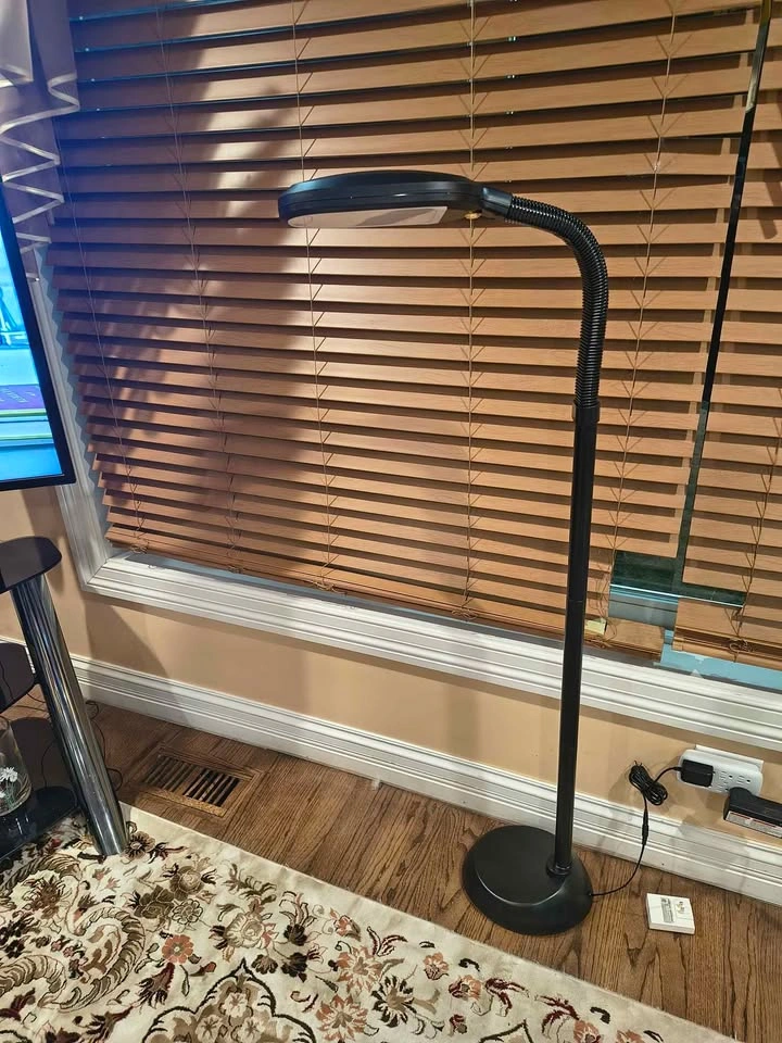 Bright LED Floor Gooseneck Adjustable Reading Lamp for Over Chai - photo 5
