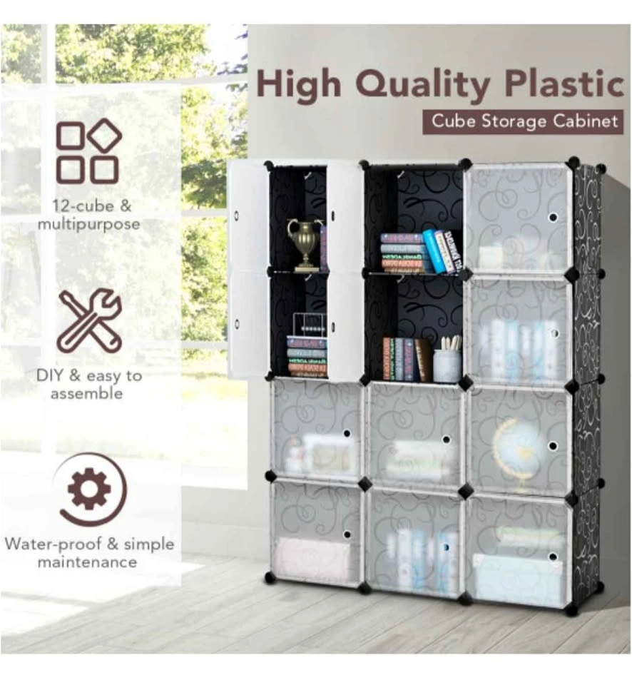 12-Cube Portable Closet Storage Cabinet