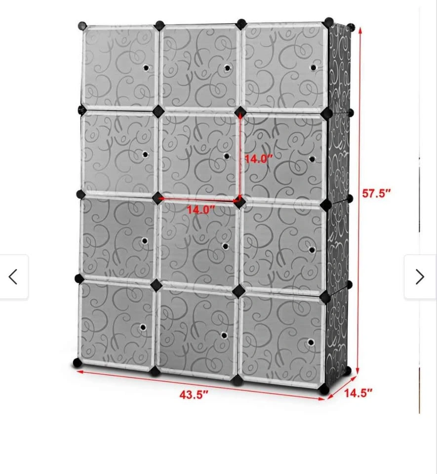 12-Cube Portable Closet Storage Cabinet - photo 2