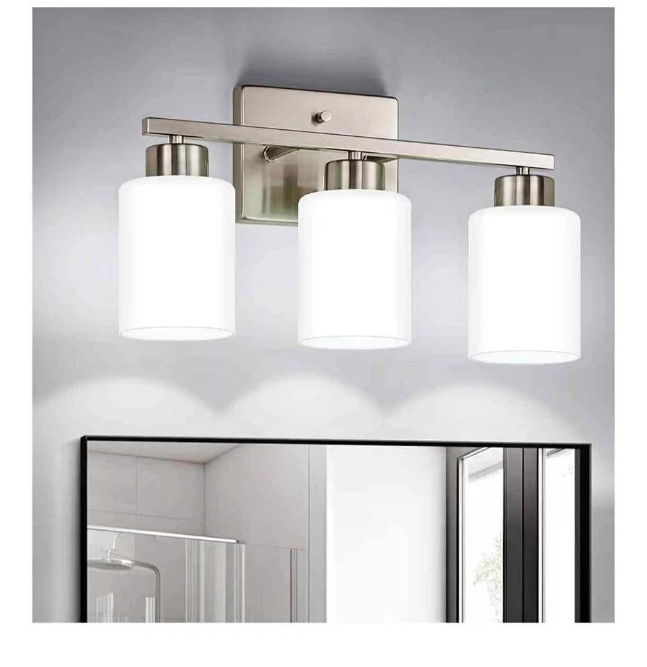 Brushed Nickel 3-Light Modern Vanity Light