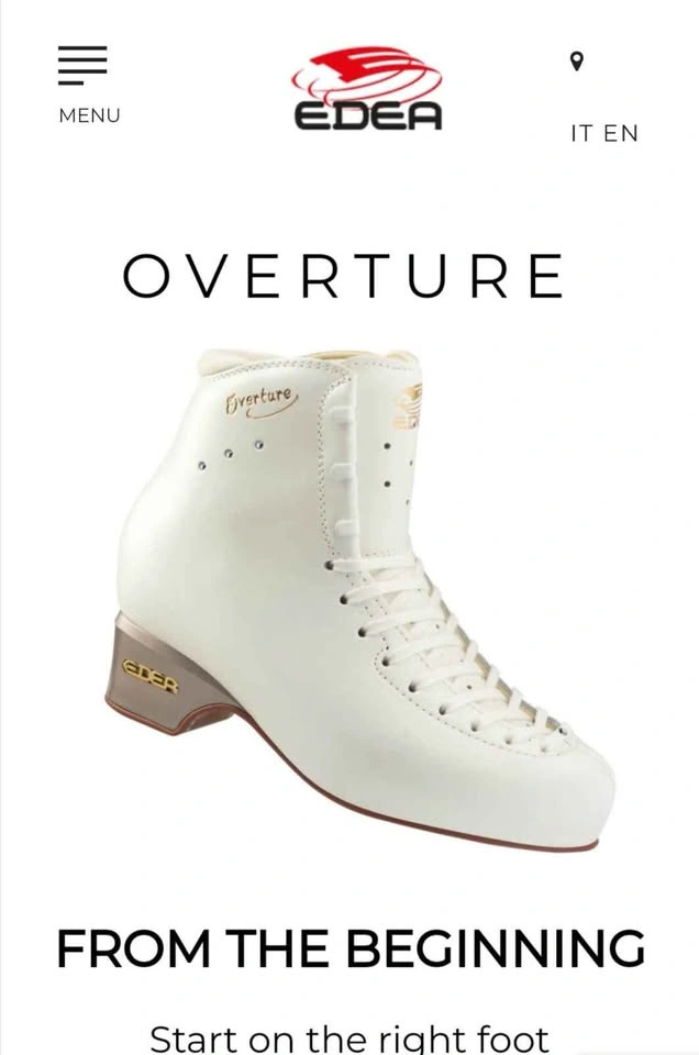 Edea Overture Figure Skates w/ Legacy Blade Size 22.0 - photo 5