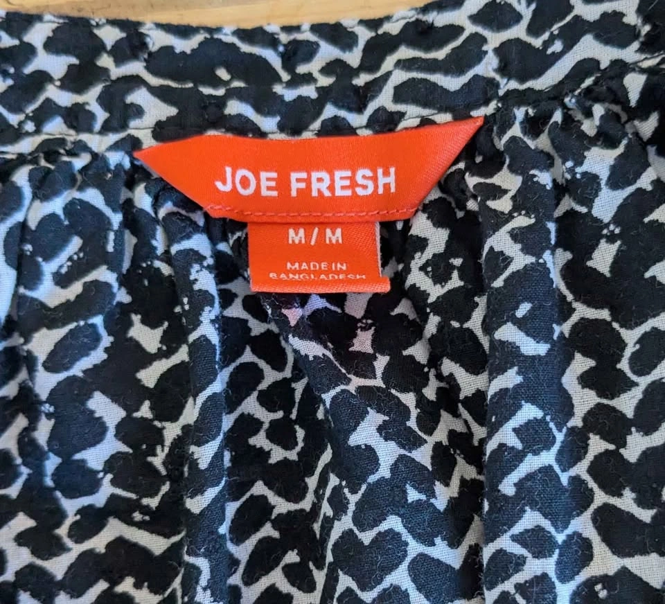 SPRING Black & White Print Blouse – Size M - photo 4