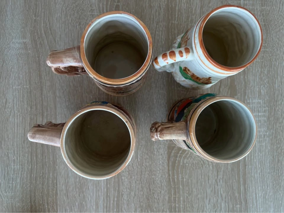 Set of 4 Vintage German-Style Beer Steins - photo 2