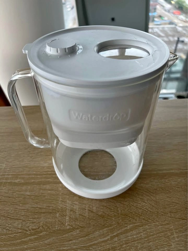Glass Waterdrop Water Filter Pitcher