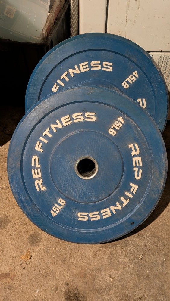 45 Lb Barbell Rubber Plates
