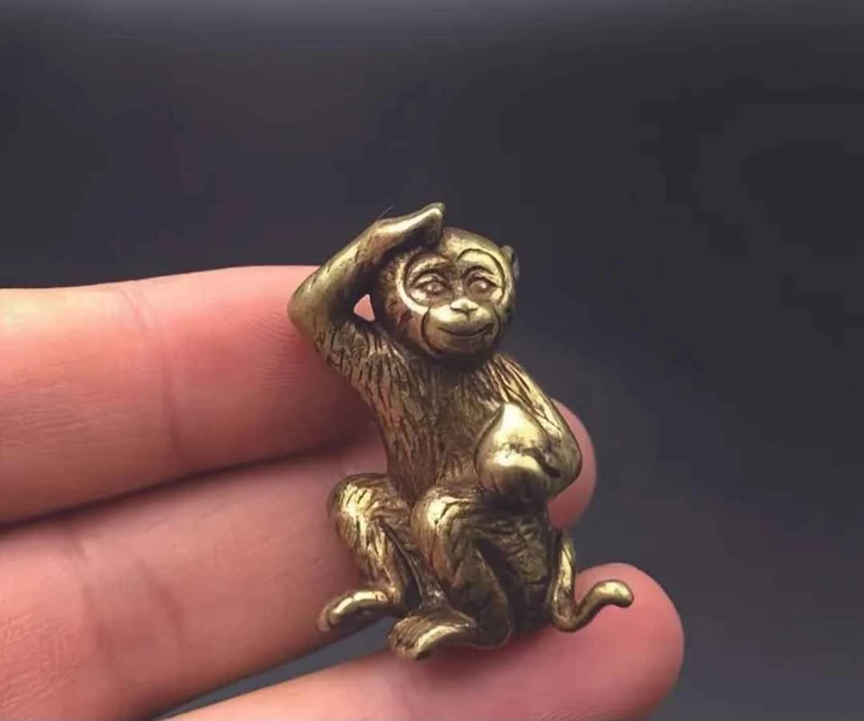 Brass Monkey Decoration, Art Deco Sculpture - photo 2