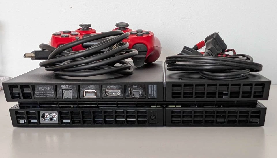 PS4 500GB Bundle - Red Controller, Dying Light, Cables - Tested - photo 3