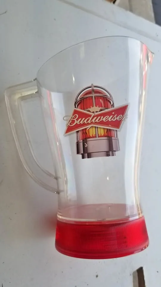 New Beer Pitchers - Budweiser Light-Up, 2 Carlsberg