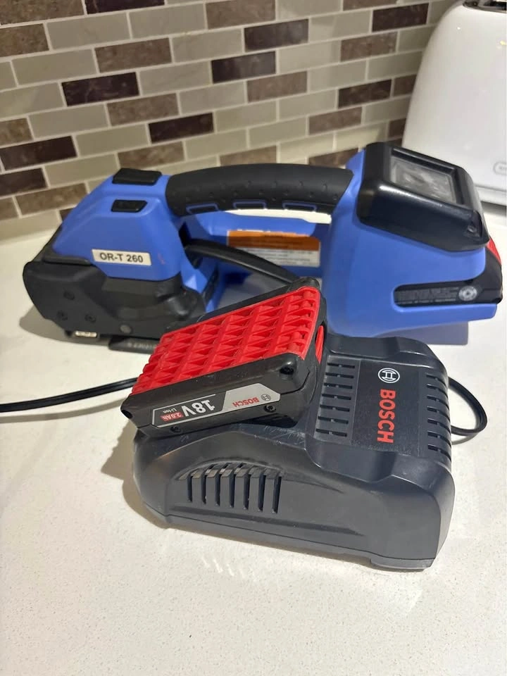 ORGAPACK OR-T 260 Strapping Tool with Bosch 18V Battery Charger