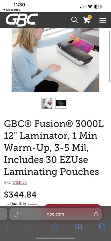 GBC Fusion 3100L 12" Laminator - photo 5