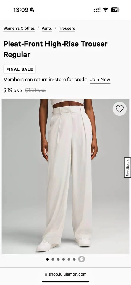 Lululemon new pant size 12