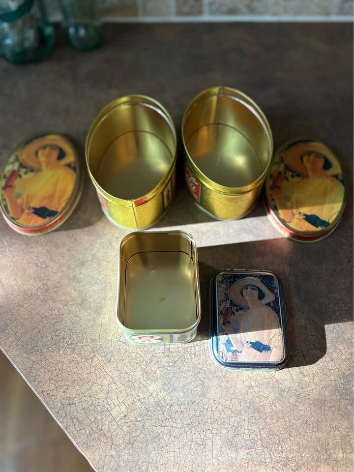 Vintage Coca Cola Tin Set (3) - Retro Kitchen Decor - photo 4