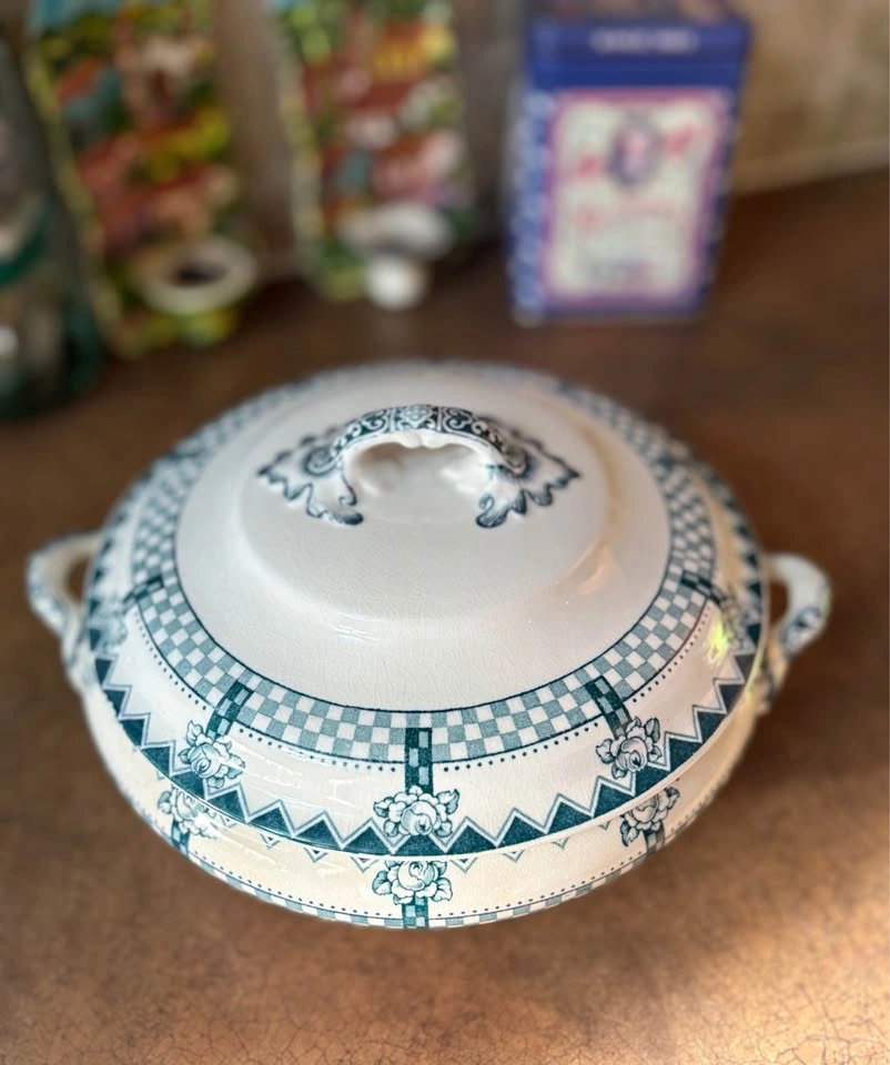 Antique Losol Ware "Gordon" Covered Serving Dish - Keeling Engla - photo 2