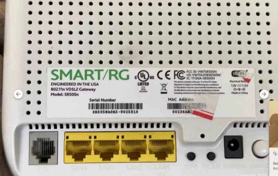 2 SmartRG VDSL2 Gateways Wifi Routers - photo 2