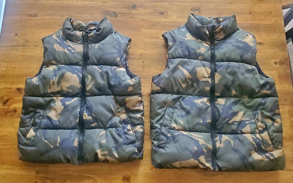 Kids Camo Puffer Vest - Old Navy - sizes S and M