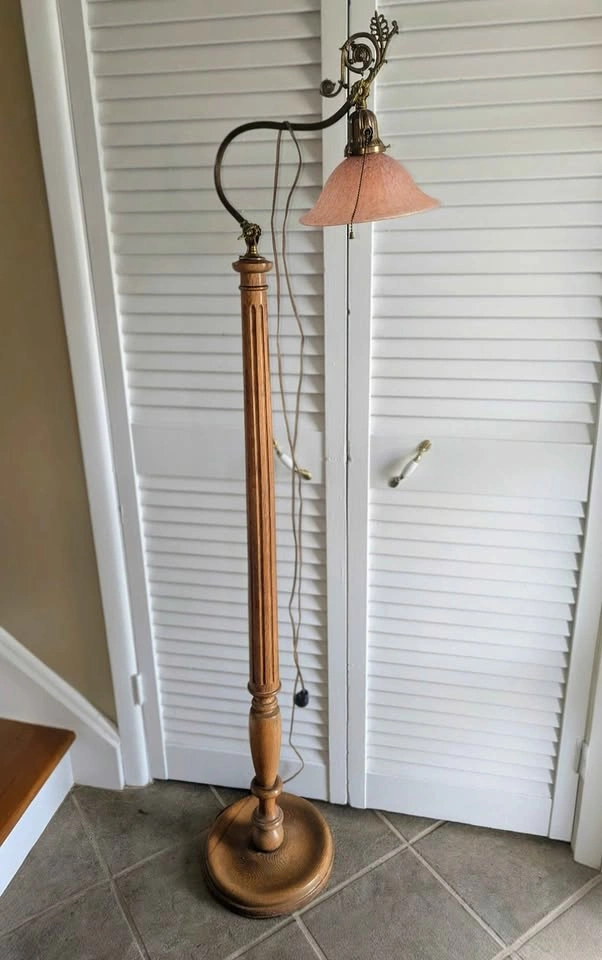 Vintage Bridge Lamp w/ Murano glass shade - photo 2
