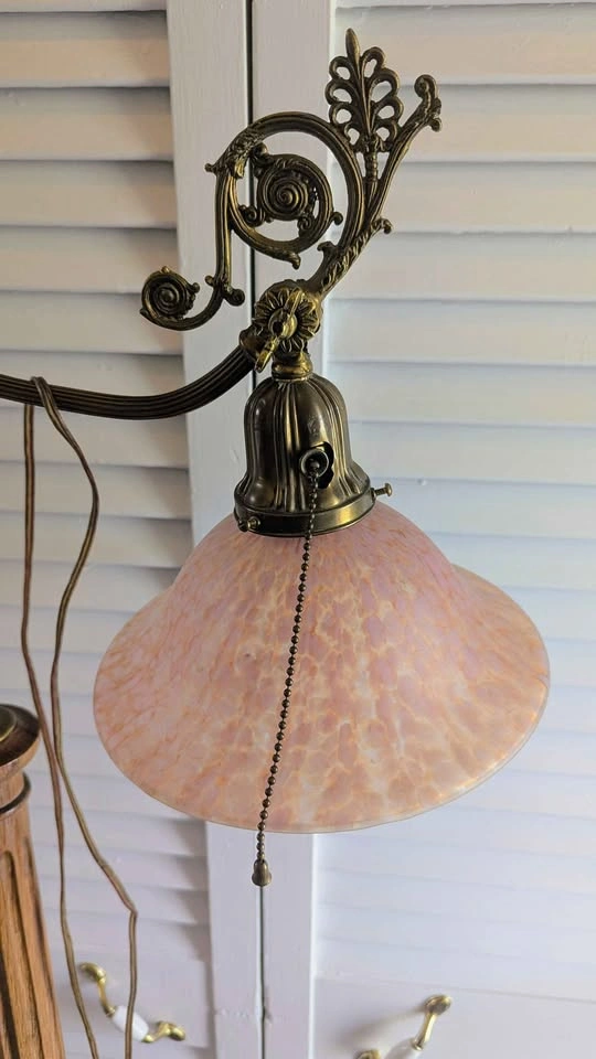 Vintage Bridge Lamp w/ Murano glass shade - photo 3