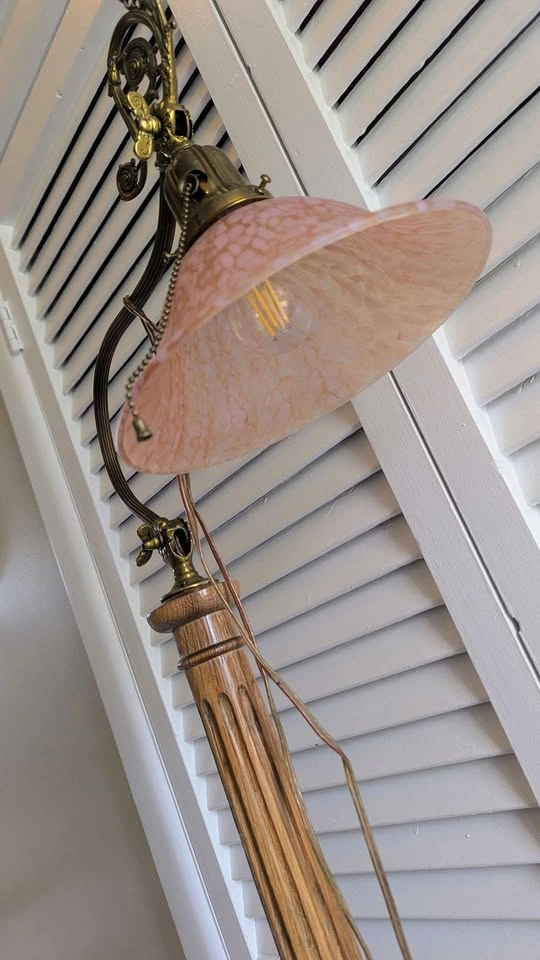 Vintage Bridge Lamp w/ Murano glass shade - photo 4