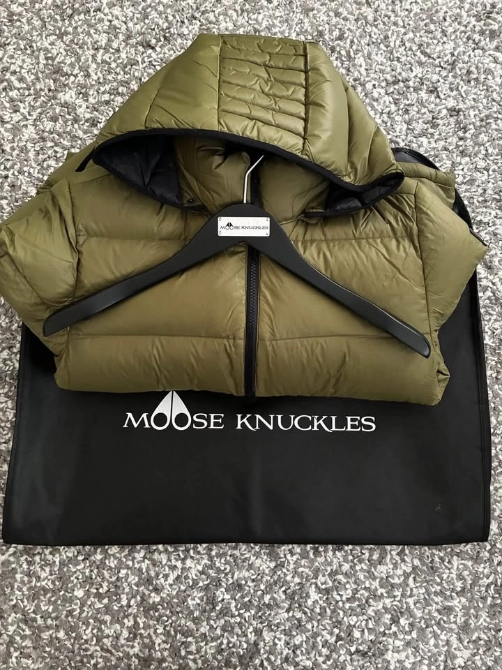 Moose Knuckles Puffer Jacket Olive Green Size M - photo 3