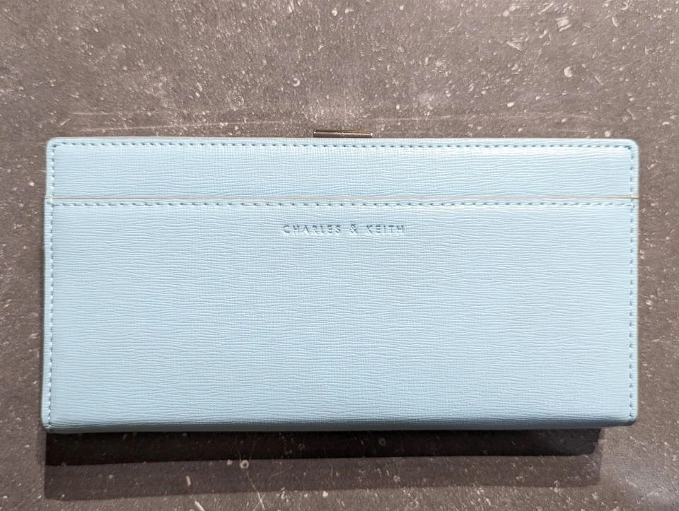 Charles and Keith Light Blue Long Wallet - photo 2