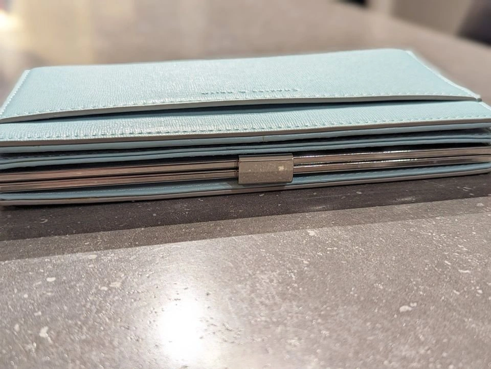 Charles and Keith Light Blue Long Wallet - photo 4