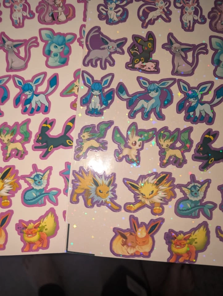 Mega Eeveelution Decal Sheet - 27 Variety Vinyl Stickers - photo 3