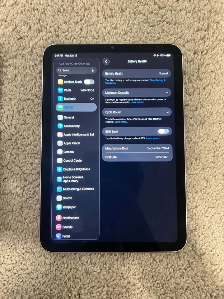 Apple iPad Mini 7 128GB Purple - photo 2