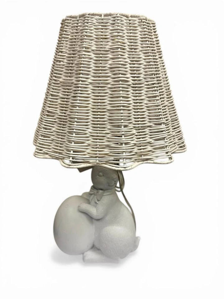 Karma Home Bunny Table Lamp w/ Woven Shade