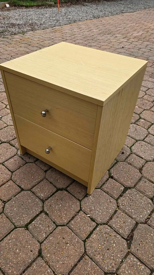 Pair of Wood Nightstands / Bedside Tables (2 Drawers Each) - photo 2