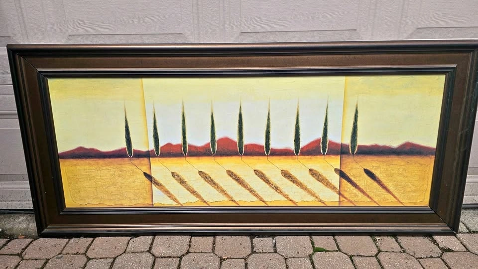 Large Framed Modern Landscape Wall Art