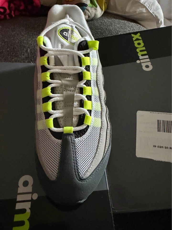 Nike Air Max 95 White Grey Neon Green US 9 / EU 40 - photo 2