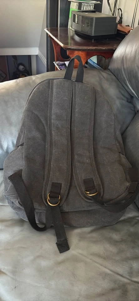 Heavy Duty World Famous Canvas Backpack with Faux Leather Straps - photo 3