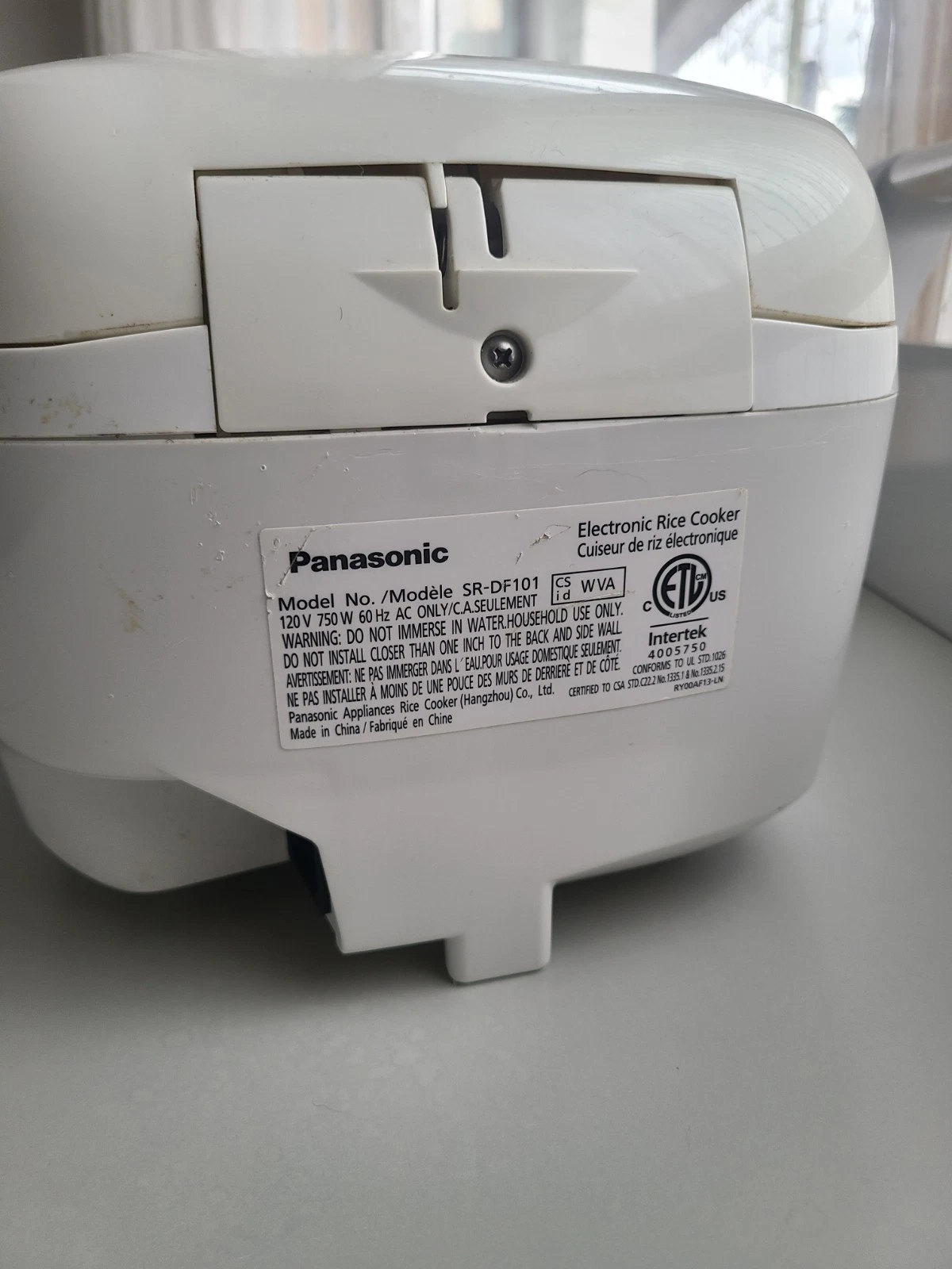 Panasonic SR-DF101 Fuzzy Logic Rice Cooker (5-cup) - photo 4