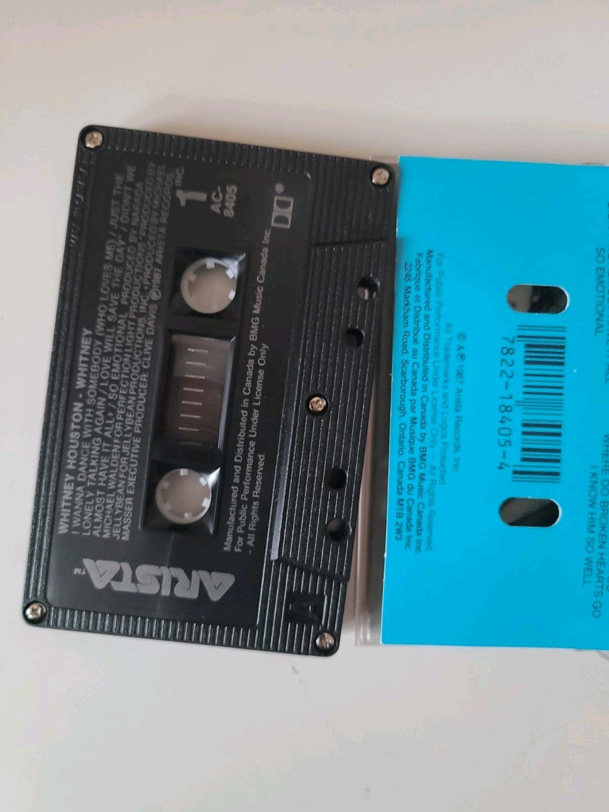 Whitney Houston Self-Titled Cassette Tape 1987 Arista Records - photo 3