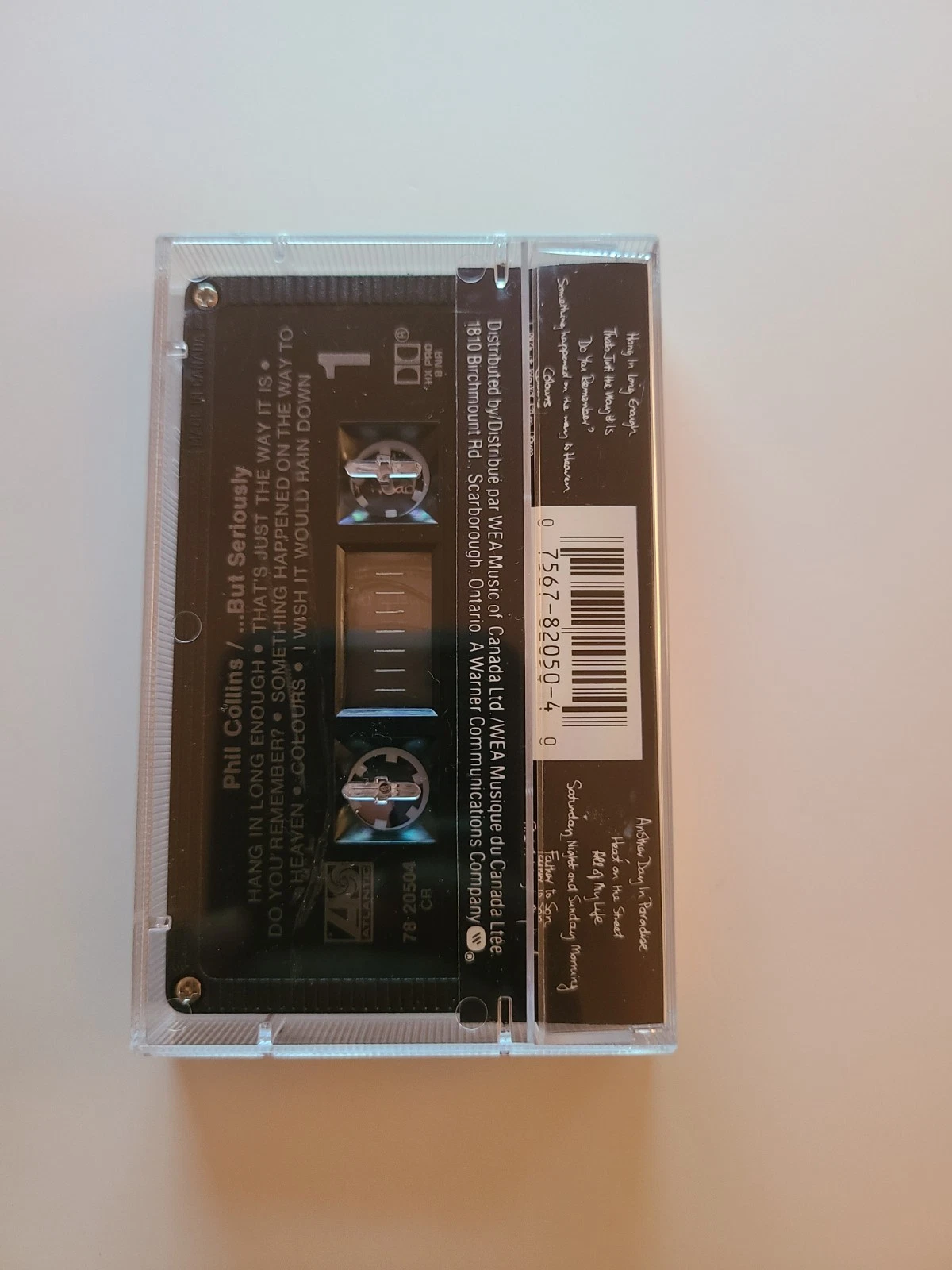 ...But Seriously by Phil Collins (Cassette, 1989) - photo 2
