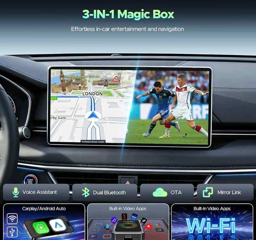 LAMTTO 3-in-1 Wireless Carplay Android Auto Adapter - photo 3