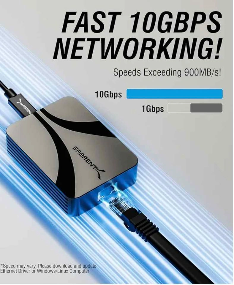 Sabrent USB4 to 10Gb Ethernet Adapter - photo 3