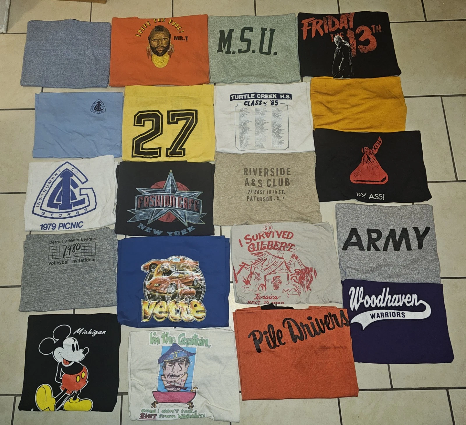 Lot Of 20 Vintage 80'S 90’s T-shirts Single Stitch USA Lot # 3