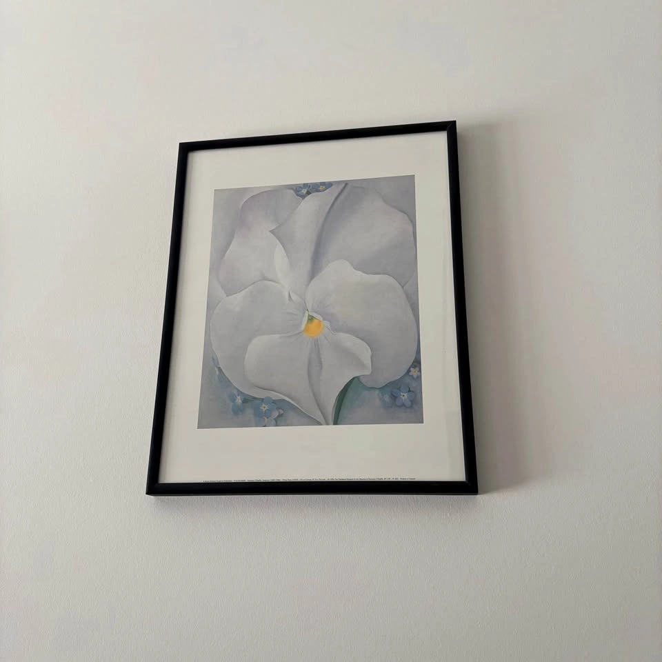 Georgia O'Keeffe "White Pansy" Framed Art Print