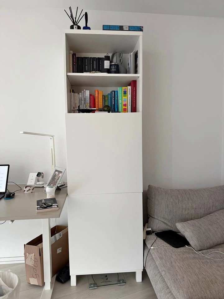 Tall bookshelf closet shelf