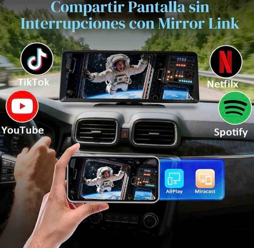 8.1" Carplay HD Screen Dash Cam 2K Portable Touchscreen - photo 3