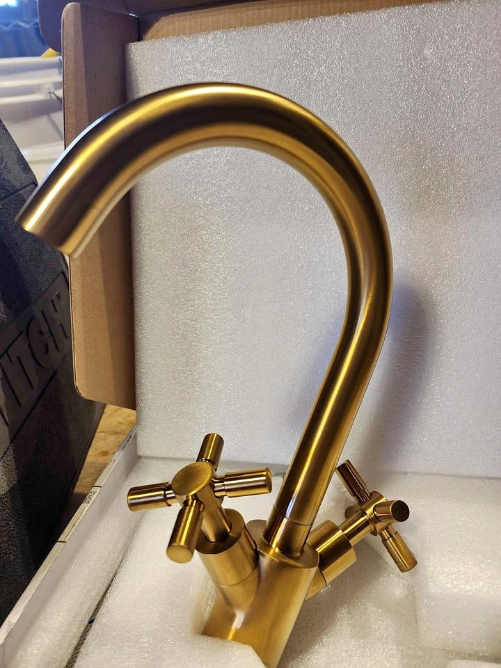 Ancona Prima Colori Brushed Gold Bathroom Faucet