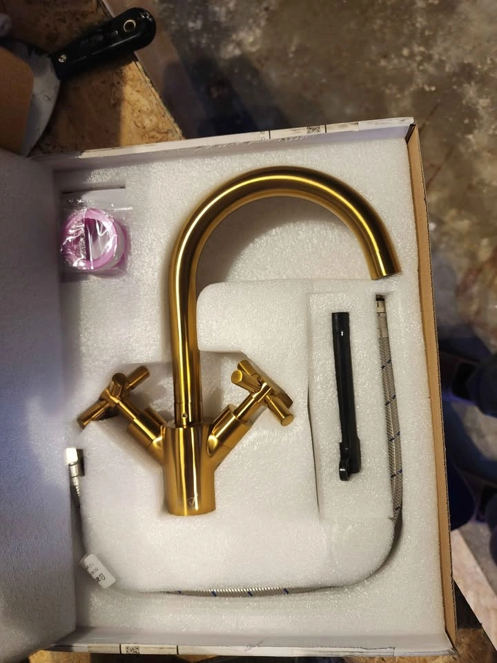 Ancona Prima Colori Brushed Gold Bathroom Faucet - photo 2