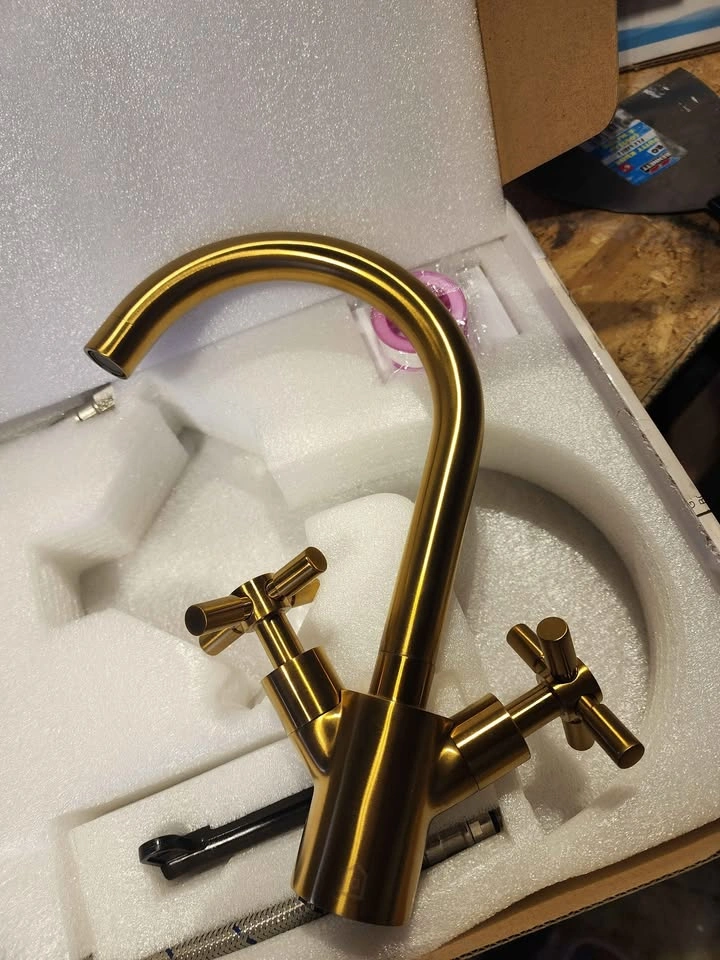 Ancona Prima Colori Brushed Gold Bathroom Faucet - photo 3
