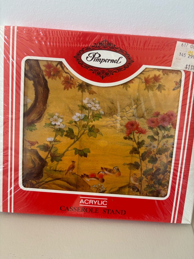 NEW Vintage Pimpernel Casserole Stand - Green-Winged Teal