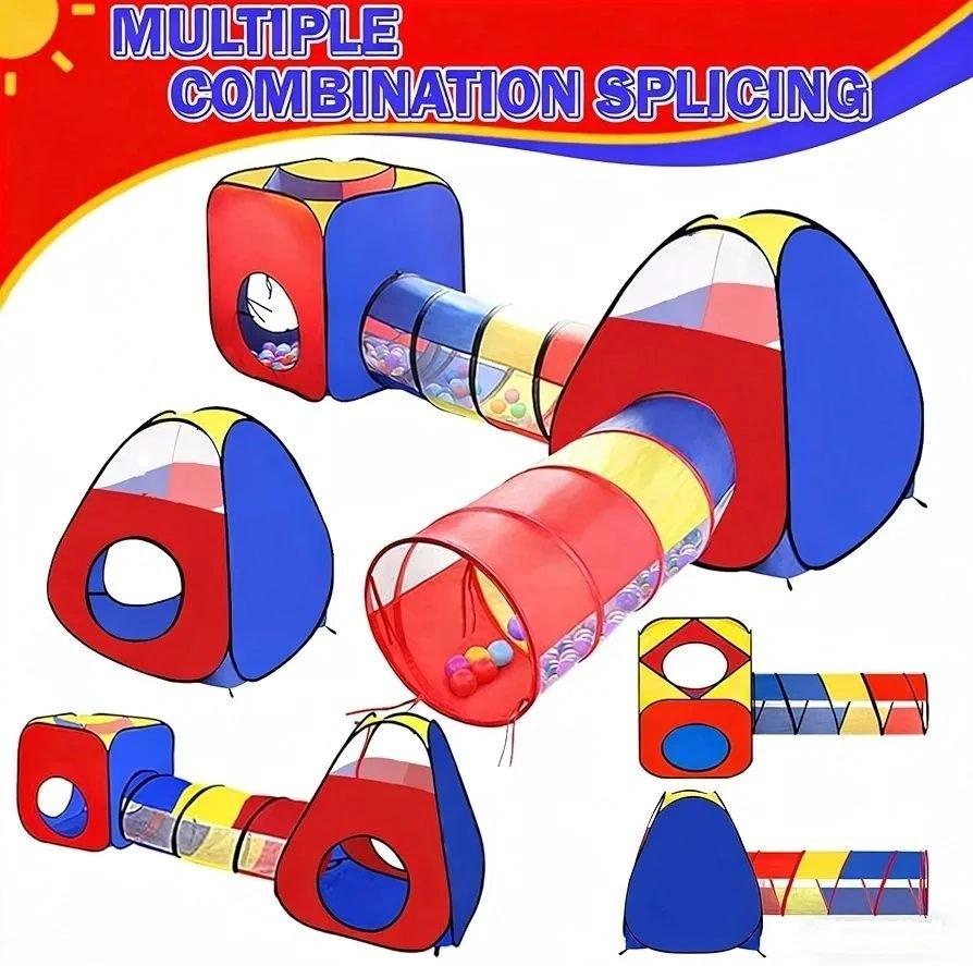 4-in-1 Kids Play Tent with Tunnel & Ball Pit - photo 2