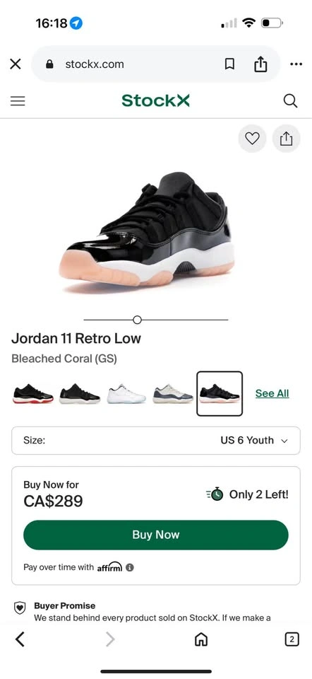 Jordan 11 Retro Low Bleached Coral - photo 2