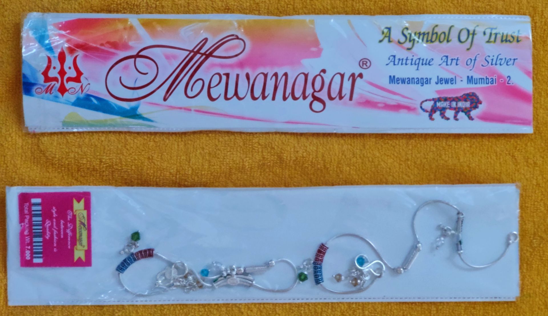 Brand New Silver Payal & Bichiya Set | Anklet & Toe Rings | Pair - photo 2