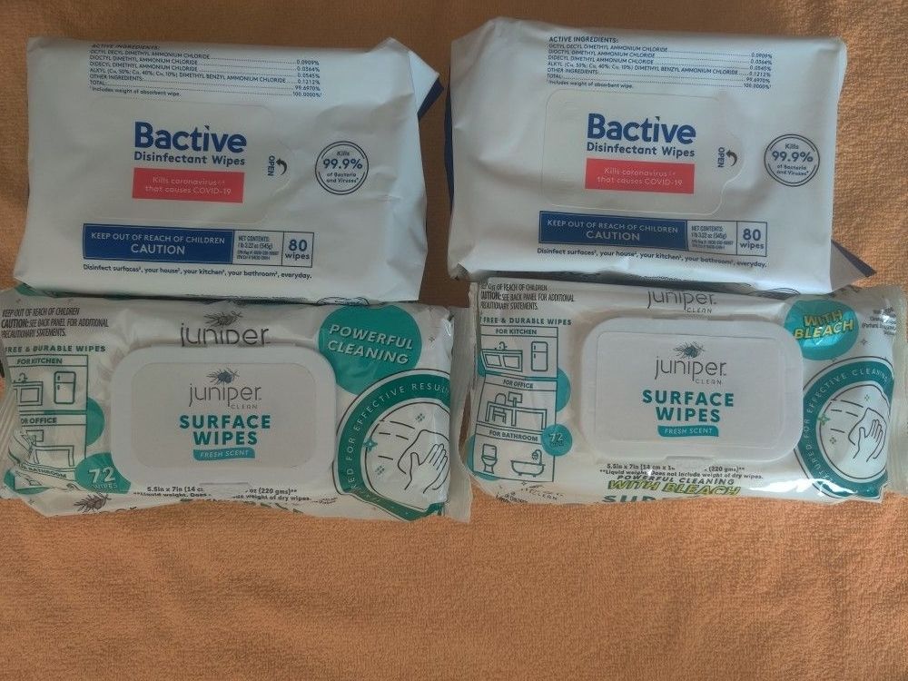 NEW Two-Pack Disinfectant Wipes for Home & Office